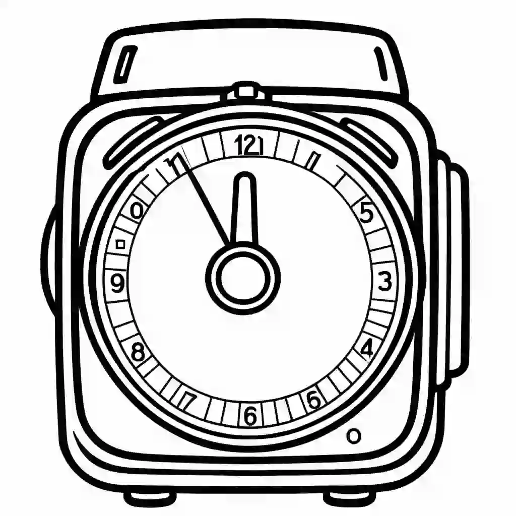 Kitchen timer coloring pages
